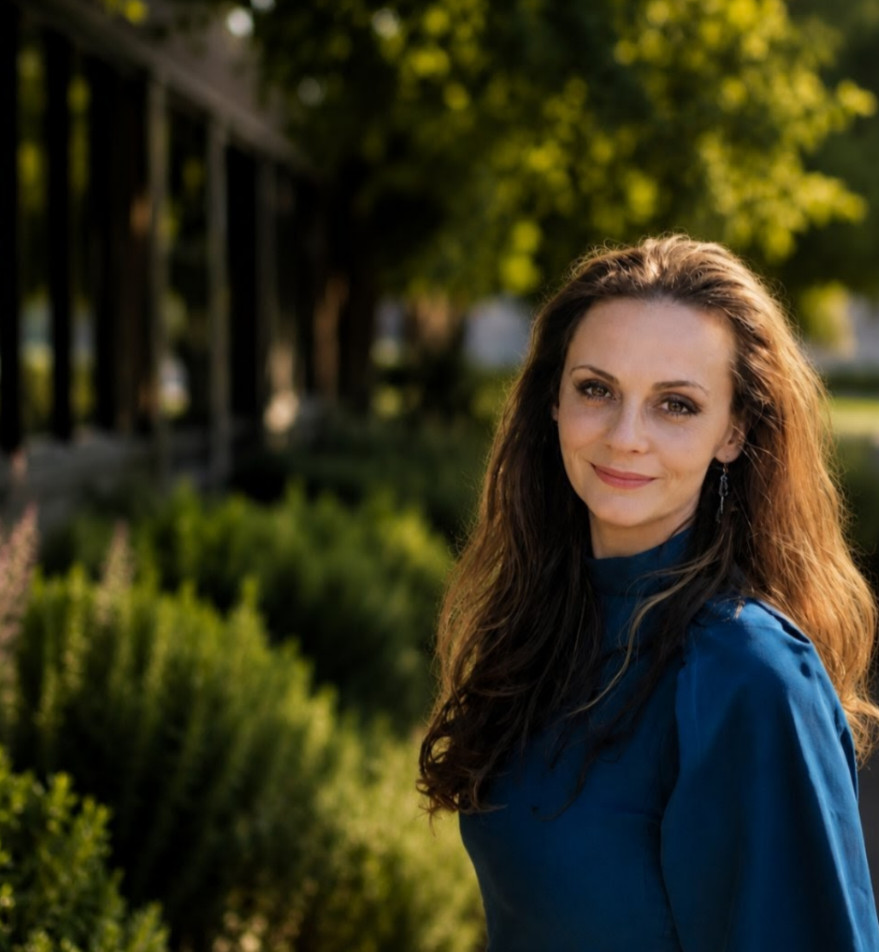 The founder of Pretty in Ink standing outdoors